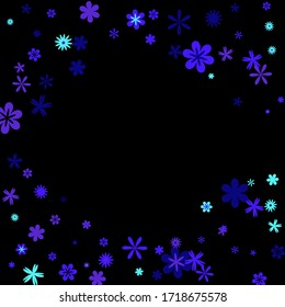 Bonito patrón floral con flores pequeñas simples para tarjeta de felicitación o afiche. Flores naives de margarita en estilo primitivo. Fondo vectorial para el diseño de primavera o verano.
