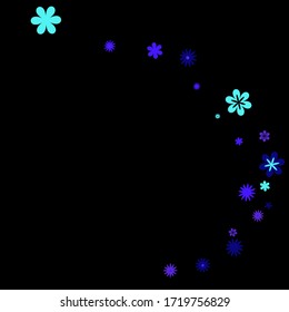 Pretty Floral Pattern with Simple Small Flowers for Greeting Card or Poster. Naive Daisy Flowers in Primitive Style. Vector Background for Spring or Summer Design.
