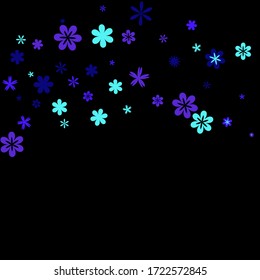 Pretty Floral Pattern with Simple Small Flowers for Greeting Card or Poster. Naive Daisy Flowers in Primitive Style. Vector Background for Spring or Summer Design.
