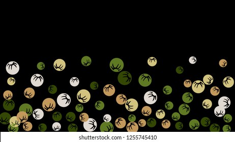 Pretty Floral Pattern with Simple Stylized Berries for Greeting Card or Poster. Naive Daisy Berries in Primitive Style. Vector Background for Spring or Summer Design.
