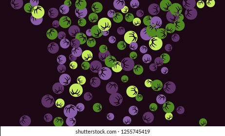 Pretty Floral Pattern with Simple Stylized Berries for Greeting Card or Poster. Naive Daisy Berries in Primitive Style. Vector Background for Spring or Summer Design.
