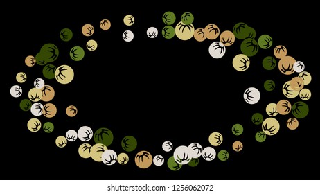 Pretty Floral Pattern with Simple Stylized Berries for Greeting Card or Poster. Naive Daisy Berries in Primitive Style. Vector Background for Spring or Summer Design.
