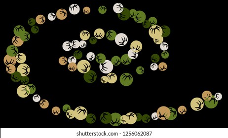 Pretty Floral Pattern with Simple Stylized Berries for Greeting Card or Poster. Naive Daisy Berries in Primitive Style. Vector Background for Spring or Summer Design.
