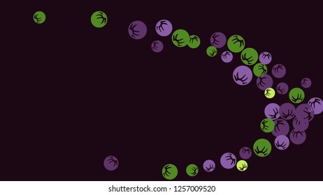 Pretty Floral Pattern with Simple Stylized Berries for Greeting Card or Poster. Naive Daisy Berries in Primitive Style. Vector Background for Spring or Summer Design.

