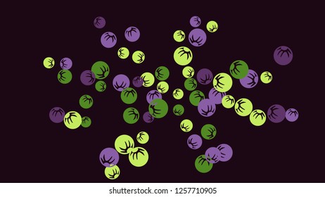 Pretty Floral Pattern with Simple Stylized Berries for Greeting Card or Poster. Naive Daisy Berries in Primitive Style. Vector Background for Spring or Summer Design.
