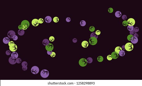 Pretty Floral Pattern with Simple Stylized Berries for Greeting Card or Poster. Naive Daisy Berries in Primitive Style. Vector Background for Spring or Summer Design.
