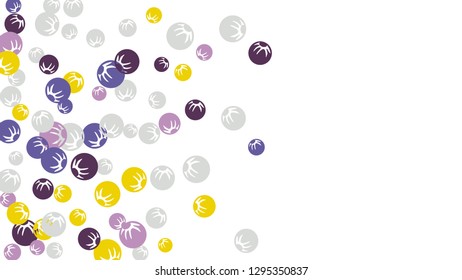 Pretty Floral Pattern with Simple Stylized Berries for Greeting Card or Poster. Naive Daisy Berries in Primitive Style. Vector Background for Spring or Summer Design.
