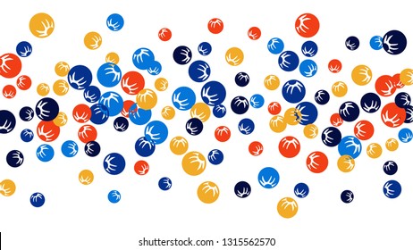 Pretty Floral Pattern with Simple Stylized Berries for Greeting Card or Poster. Naive Daisy Berries in Primitive Style. Vector Background for Spring or Summer Design.
