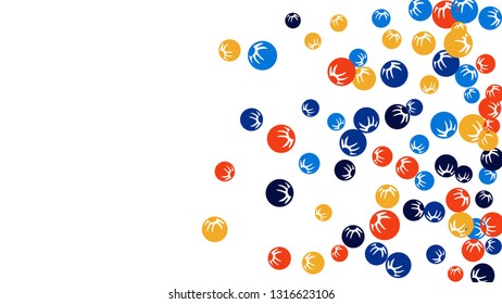 Pretty Floral Pattern with Simple Stylized Berries for Greeting Card or Poster. Naive Daisy Berries in Primitive Style. Vector Background for Spring or Summer Design.
