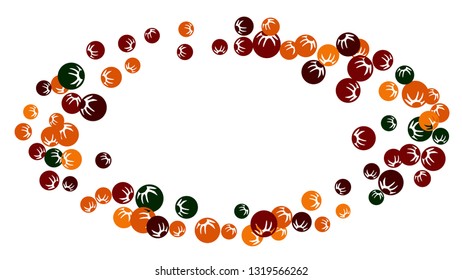Pretty Floral Pattern with Simple Stylized Berries for Greeting Card or Poster. Naive Daisy Berries in Primitive Style. Vector Background for Spring or Summer Design.
