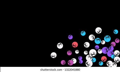 Pretty Floral Pattern with Simple Stylized Berries for Greeting Card or Poster. Naive Daisy Berries in Primitive Style. Vector Background for Spring or Summer Design.
