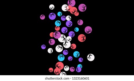 Pretty Floral Pattern with Simple Stylized Berries for Greeting Card or Poster. Naive Daisy Berries in Primitive Style. Vector Background for Spring or Summer Design.
