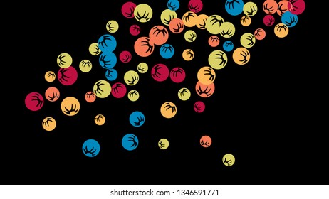 Pretty Floral Pattern with Simple Stylized Berries for Greeting Card or Poster. Naive Daisy Berries in Primitive Style. Vector Background for Spring or Summer Design.
