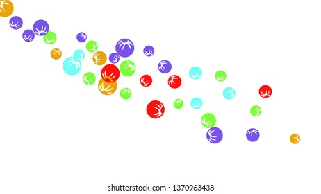 Pretty Floral Pattern with Simple Stylized Berries for Greeting Card or Poster. Naive Daisy Berries in Primitive Style. Vector Background for Spring or Summer Design.

