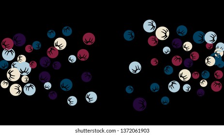 Pretty Floral Pattern with Simple Stylized Berries for Greeting Card or Poster. Naive Daisy Berries in Primitive Style. Vector Background for Spring or Summer Design.
