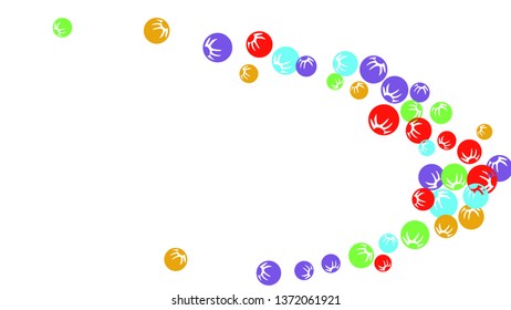 Pretty Floral Pattern with Simple Stylized Berries for Greeting Card or Poster. Naive Daisy Berries in Primitive Style. Vector Background for Spring or Summer Design.
