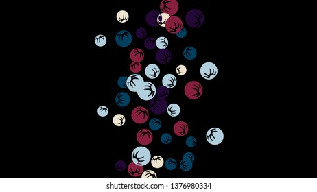 Pretty Floral Pattern with Simple Stylized Berries for Greeting Card or Poster. Naive Daisy Berries in Primitive Style. Vector Background for Spring or Summer Design.
