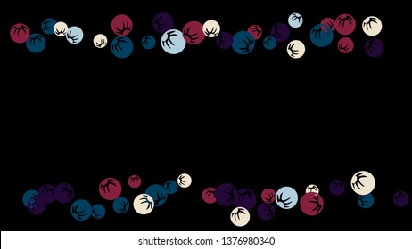 Pretty Floral Pattern with Simple Stylized Berries for Greeting Card or Poster. Naive Daisy Berries in Primitive Style. Vector Background for Spring or Summer Design.
