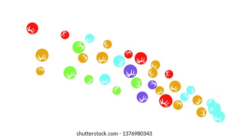 Pretty Floral Pattern with Simple Stylized Berries for Greeting Card or Poster. Naive Daisy Berries in Primitive Style. Vector Background for Spring or Summer Design.
