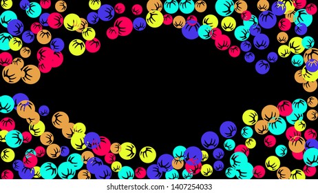 Pretty Floral Pattern with Simple Stylized Berries for Greeting Card or Poster. Naive Daisy Berries in Primitive Style. Vector Background for Spring or Summer Design.

