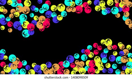 Pretty Floral Pattern with Simple Stylized Berries for Greeting Card or Poster. Naive Daisy Berries in Primitive Style. Vector Background for Spring or Summer Design.
