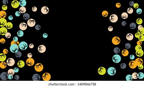 Pretty Floral Pattern with Simple Stylized Berries for Greeting Card or Poster. Naive Daisy Berries in Primitive Style. Vector Background for Spring or Summer Design.
