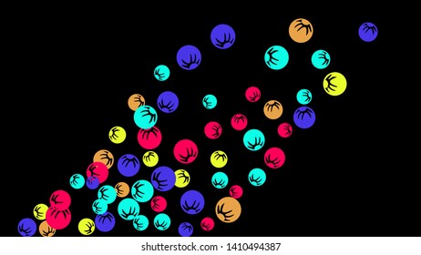 Pretty Floral Pattern with Simple Stylized Berries for Greeting Card or Poster. Naive Daisy Berries in Primitive Style. Vector Background for Spring or Summer Design.

