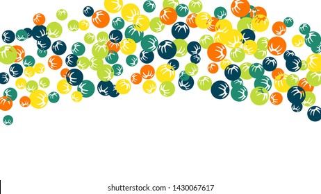 Pretty Floral Pattern with Simple Stylized Berries for Greeting Card or Poster. Naive Daisy Berries in Primitive Style. Vector Background for Spring or Summer Design.
