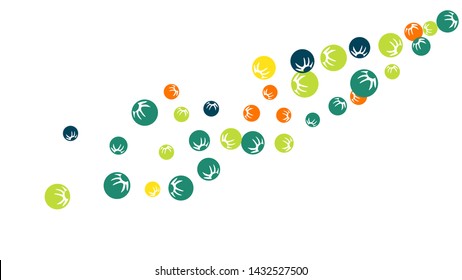 Pretty Floral Pattern with Simple Stylized Berries for Greeting Card or Poster. Naive Daisy Berries in Primitive Style. Vector Background for Spring or Summer Design.
