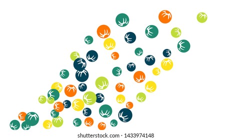 Pretty Floral Pattern with Simple Stylized Berries for Greeting Card or Poster. Naive Daisy Berries in Primitive Style. Vector Background for Spring or Summer Design.
