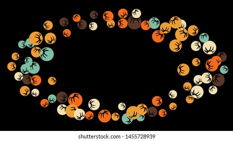 Pretty Floral Pattern with Simple Stylized Berries for Greeting Card or Poster. Naive Daisy Berries in Primitive Style. Vector Background for Spring or Summer Design.
