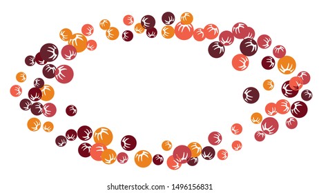 Pretty Floral Pattern with Simple Stylized Berries for Greeting Card or Poster. Naive Daisy Berries in Primitive Style. Vector Background for Spring or Summer Design.

