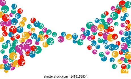 Pretty Floral Pattern with Simple Stylized Berries for Greeting Card or Poster. Naive Daisy Berries in Primitive Style. Vector Background for Spring or Summer Design.
