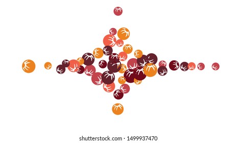 Pretty Floral Pattern with Simple Stylized Berries for Greeting Card or Poster. Naive Daisy Berries in Primitive Style. Vector Background for Spring or Summer Design.
