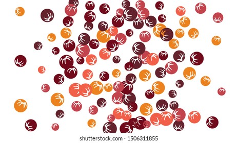 Pretty Floral Pattern with Simple Stylized Berries for Greeting Card or Poster. Naive Daisy Berries in Primitive Style. Vector Background for Spring or Summer Design.

