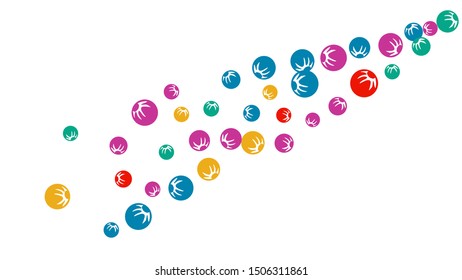 Pretty Floral Pattern with Simple Stylized Berries for Greeting Card or Poster. Naive Daisy Berries in Primitive Style. Vector Background for Spring or Summer Design.
