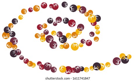 Pretty Floral Pattern with Simple Stylized Berries for Greeting Card or Poster. Naive Daisy Berries in Primitive Style. Vector Background for Spring or Summer Design.

