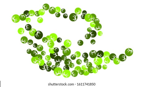Pretty Floral Pattern with Simple Stylized Berries for Greeting Card or Poster. Naive Daisy Berries in Primitive Style. Vector Background for Spring or Summer Design.
