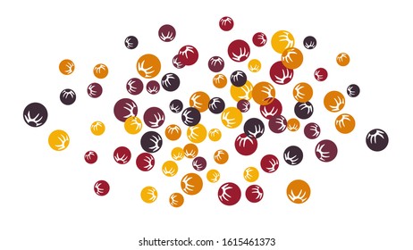Pretty Floral Pattern with Simple Stylized Berries for Greeting Card or Poster. Naive Daisy Berries in Primitive Style. Vector Background for Spring or Summer Design.
