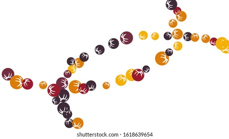 Pretty Floral Pattern with Simple Stylized Berries for Greeting Card or Poster. Naive Daisy Berries in Primitive Style. Vector Background for Spring or Summer Design.
