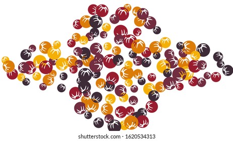 Pretty Floral Pattern with Simple Stylized Berries for Greeting Card or Poster. Naive Daisy Berries in Primitive Style. Vector Background for Spring or Summer Design.
