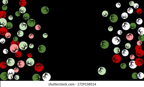 Pretty Floral Pattern with Simple Stylized Berries for Greeting Card or Poster. Naive Daisy Berries in Primitive Style. Vector Background for Spring or Summer Design.
