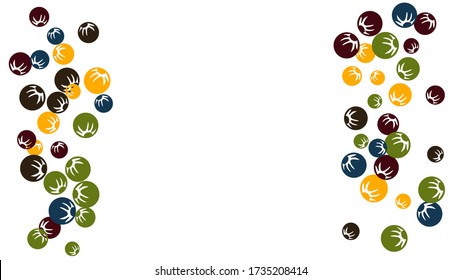 Pretty Floral Pattern with Simple Stylized Berries for Greeting Card or Poster. Naive Daisy Berries in Primitive Style. Vector Background for Spring or Summer Design.
