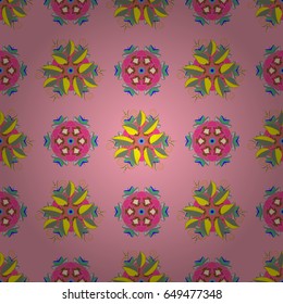 Pretty floral print with small flowers. Motley seamless pattern. Vector abstract flower background.