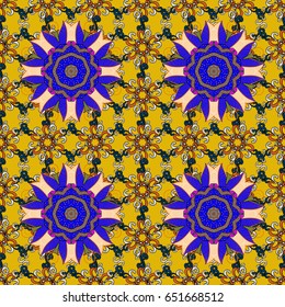Pretty floral print with small flowers. Motley seamless pattern. Vector abstract flower background.