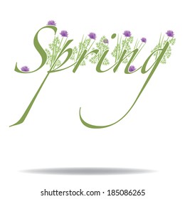 Pretty floral spring design. EPS 10 vector, grouped for easy editing. No open shapes or paths.