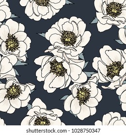 Pretty floral vector design for backgrounds, textile prints, fashion, web, wallpaper, etc. Seamless pattern.