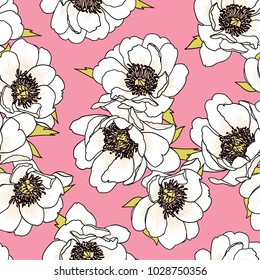Pretty floral vector design for backgrounds, textile prints, fashion, web, wallpaper, etc. Seamless pattern.