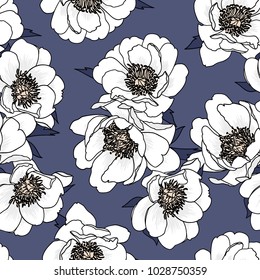 Pretty floral vector design for backgrounds, textile prints, fashion, web, wallpaper, etc. Seamless pattern.