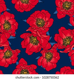 Pretty floral vector design for backgrounds, textile prints, fashion, web, wallpaper, etc. Seamless pattern.